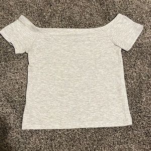 Forever 21 off the shoulder top, S, Gray